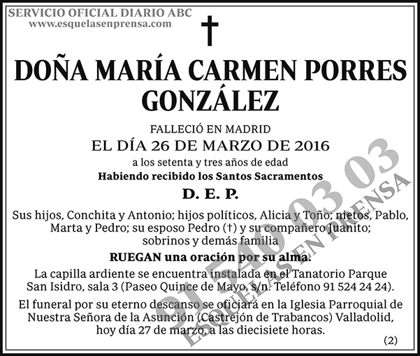 María Carmen Porres González